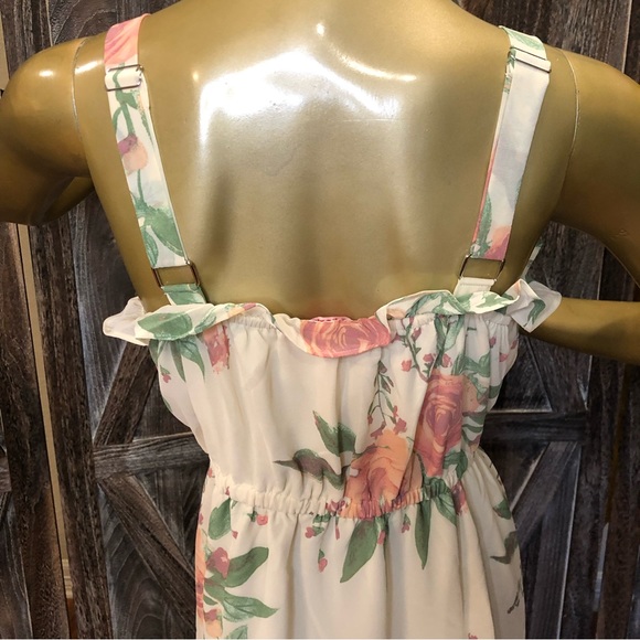 NWOT All Worthy Hunter McGrady Printed Chiffon Hem Dress - Picture 5 of 6